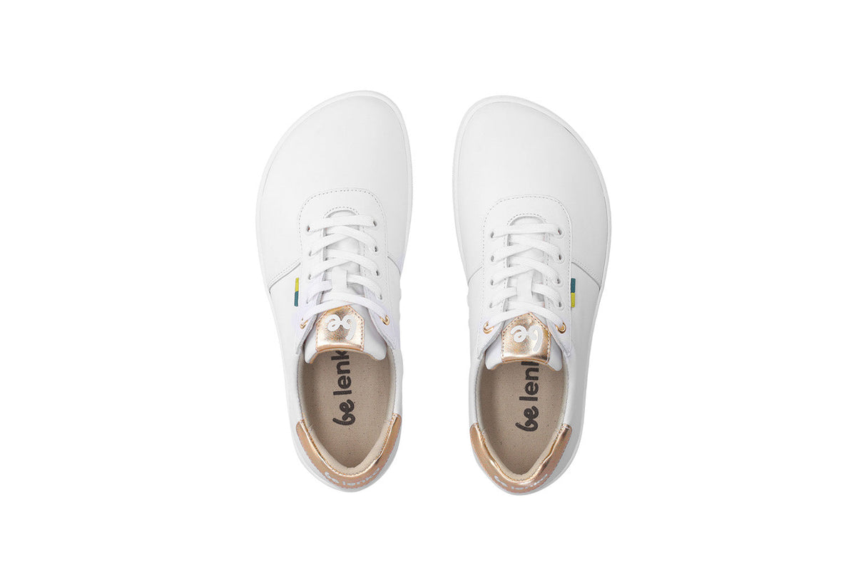 Barefoot Shoes Be Lenka Royale - White & Gold 5  - OzBarefoot