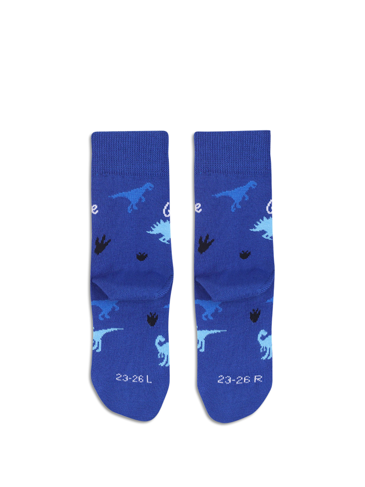 Kids barefoot Socks Be Lenka Kids - Crew - Dino - Royal Blue 3  - OzBarefoot