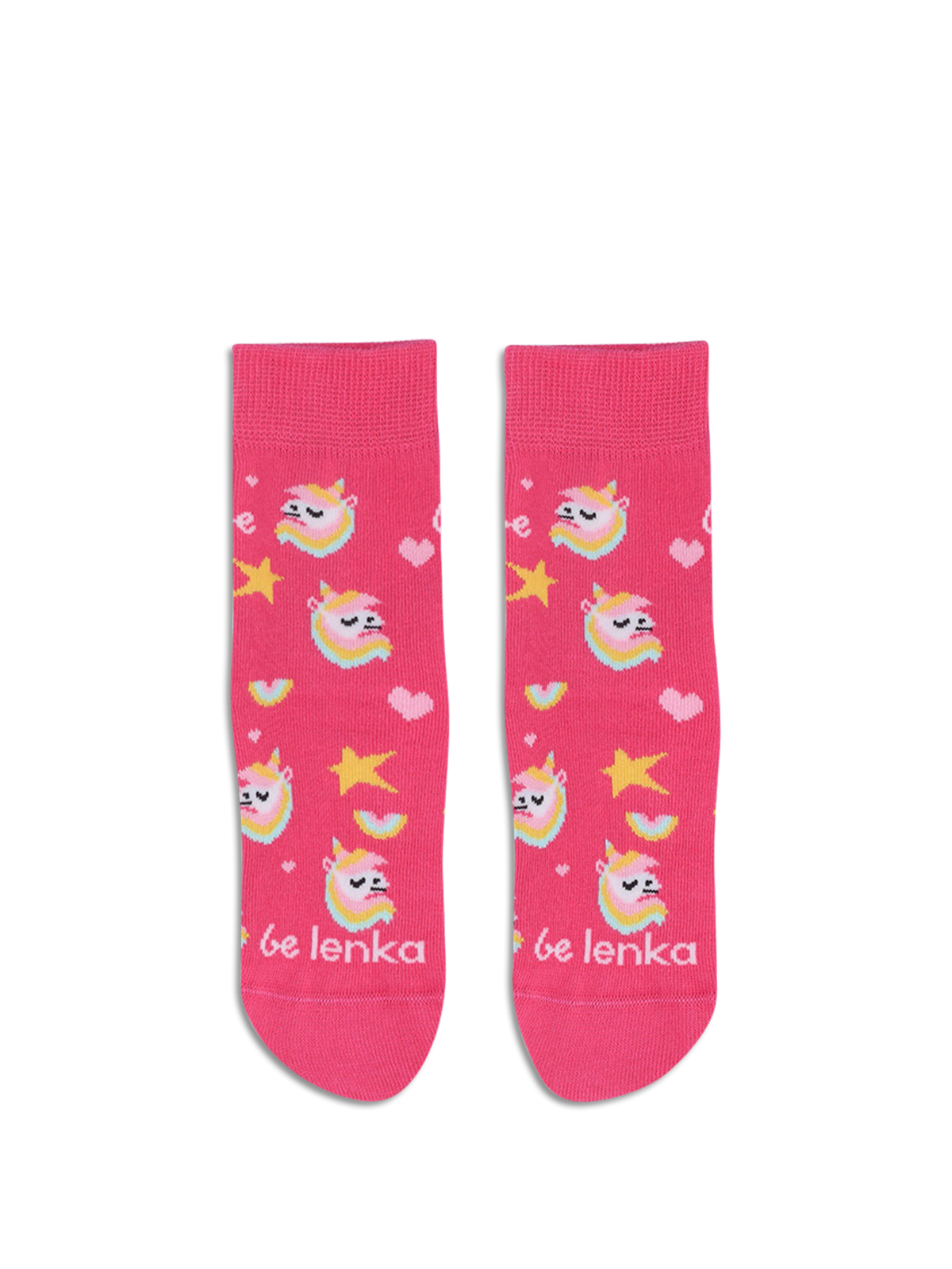 Kids barefoot Socks Be Lenka Kids - Crew - Unicorn - BubleGum Pink 2  - OzBarefoot