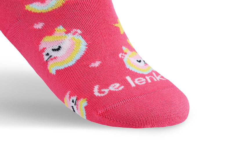 Kids barefoot Socks Be Lenka Kids - Crew - Unicorn - BubleGum Pink 2  - OzBarefoot