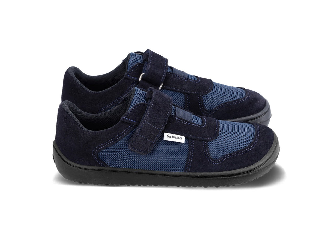 Kids barefoot sneakers Be Lenka Joy - Dark Blue & Black 1  - OzBarefoot