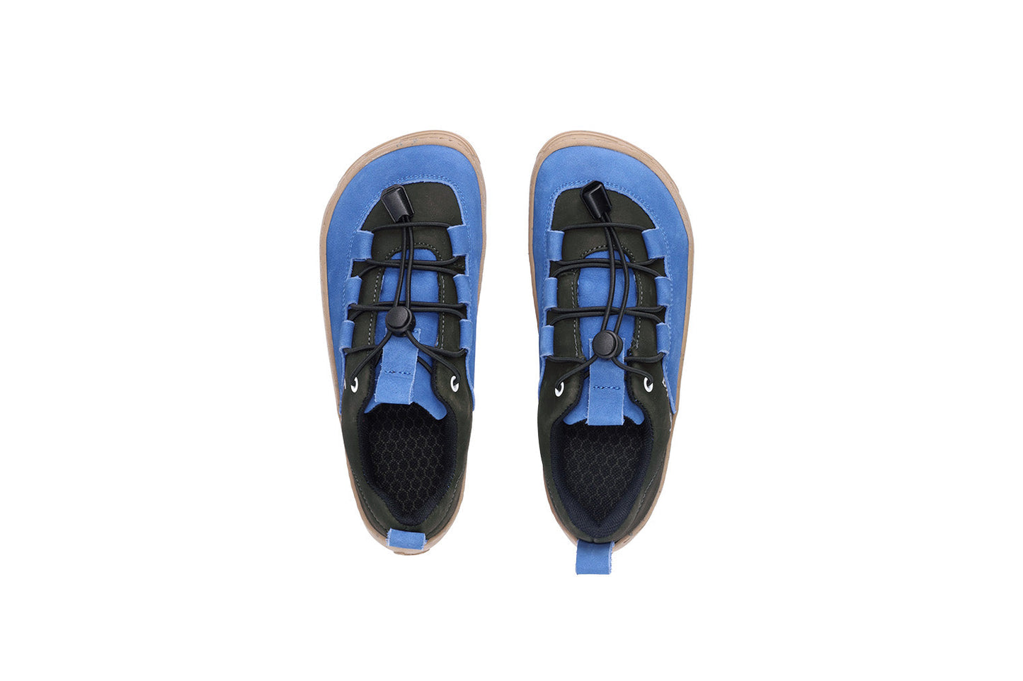Be Lenka Kids barefoot sneakers - Xplorer - Blue & Olive Black 4 OzBarefoot Australia