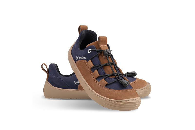 Kids barefoot sneakers Be Lenka Xplorer - Dark Brown & Navy 2  - OzBarefoot