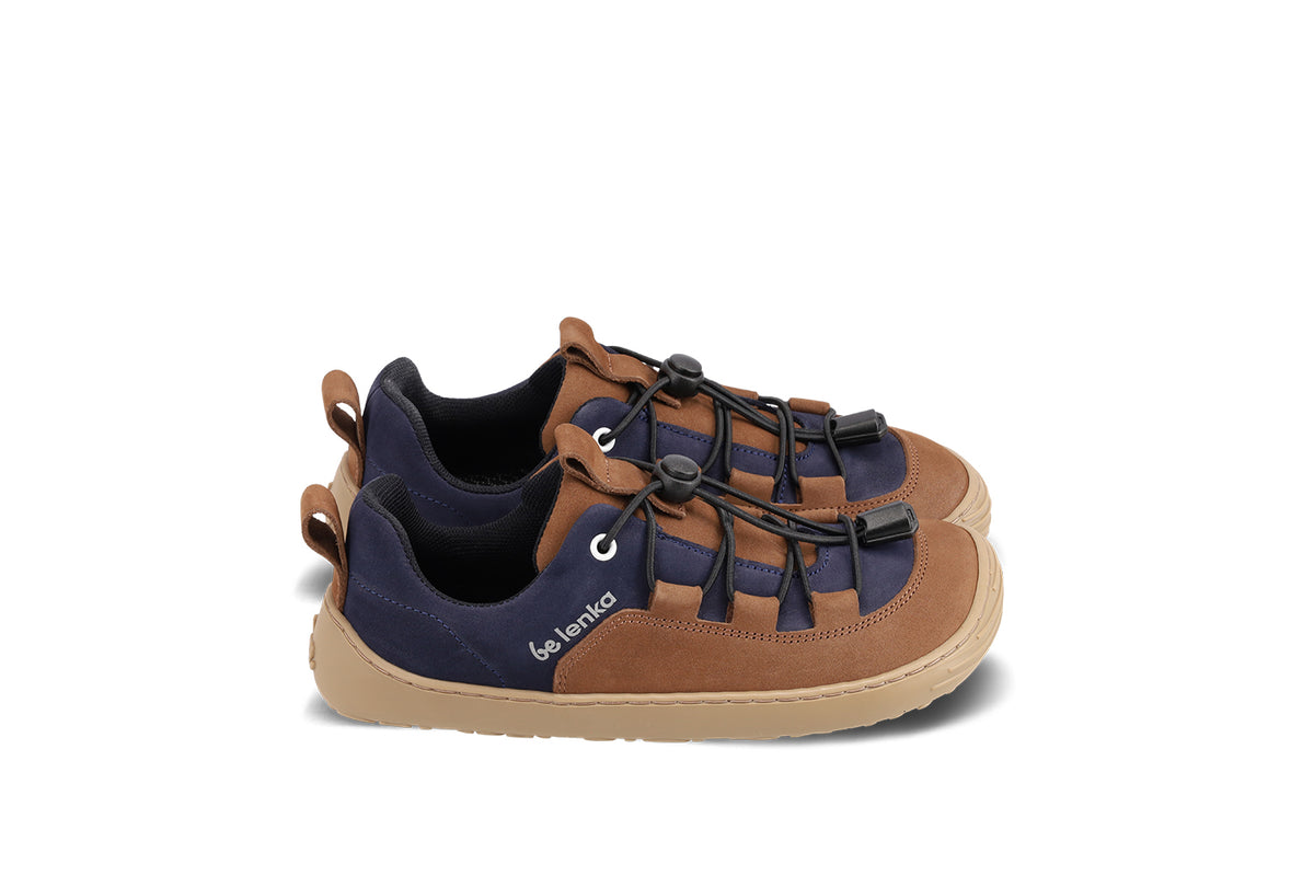 Kids barefoot sneakers Be Lenka Xplorer - Dark Brown & Navy 3  - OzBarefoot