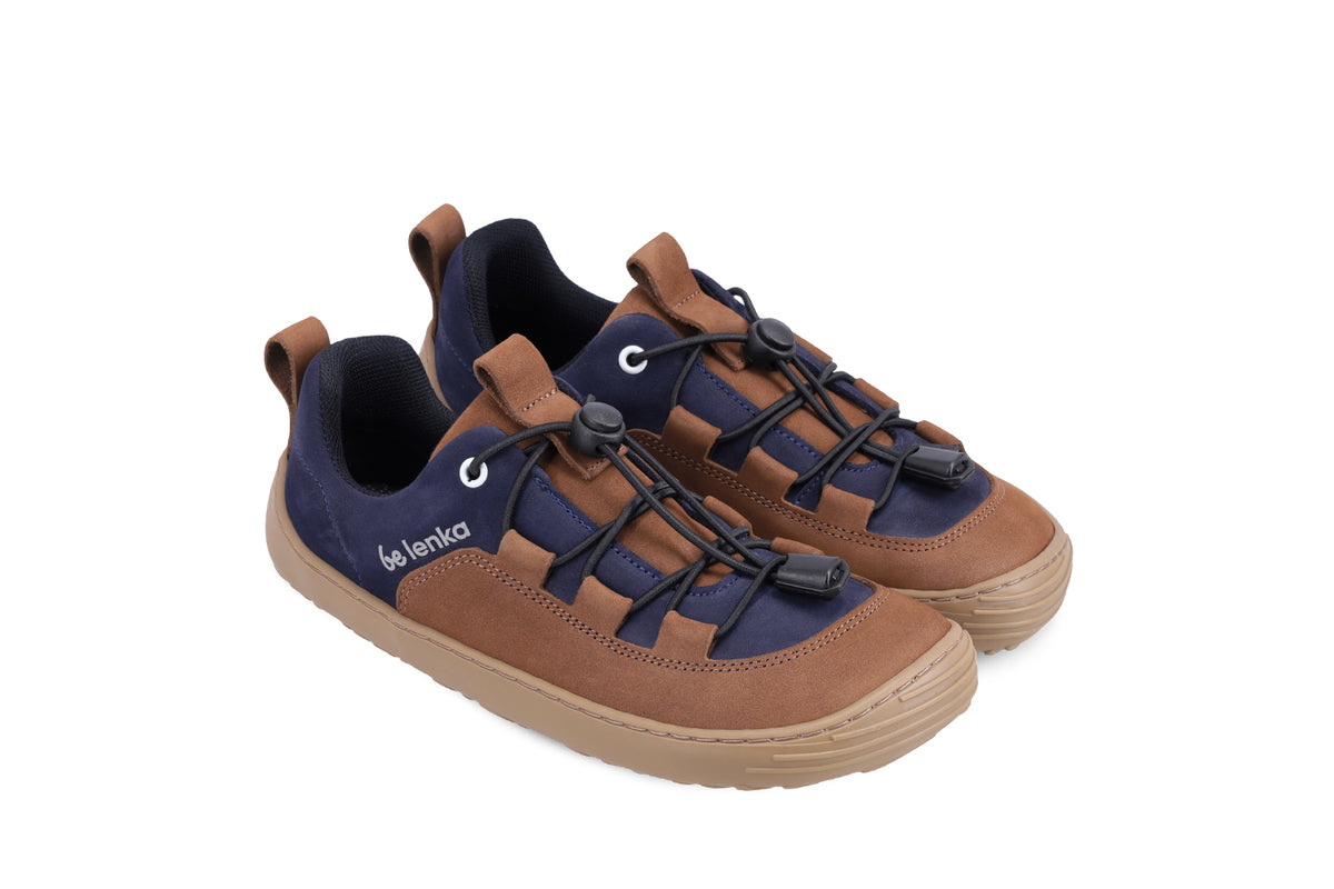 Kids barefoot sneakers Be Lenka Xplorer - Dark Brown & Navy 4  - OzBarefoot