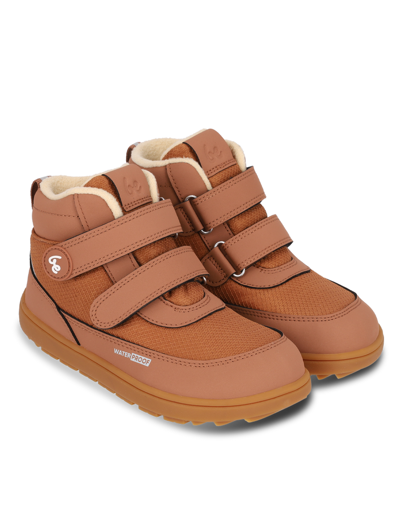 Kids winter barefoot boots Be Lenka Zippu Junior - All Brown 2  - OzBarefoot