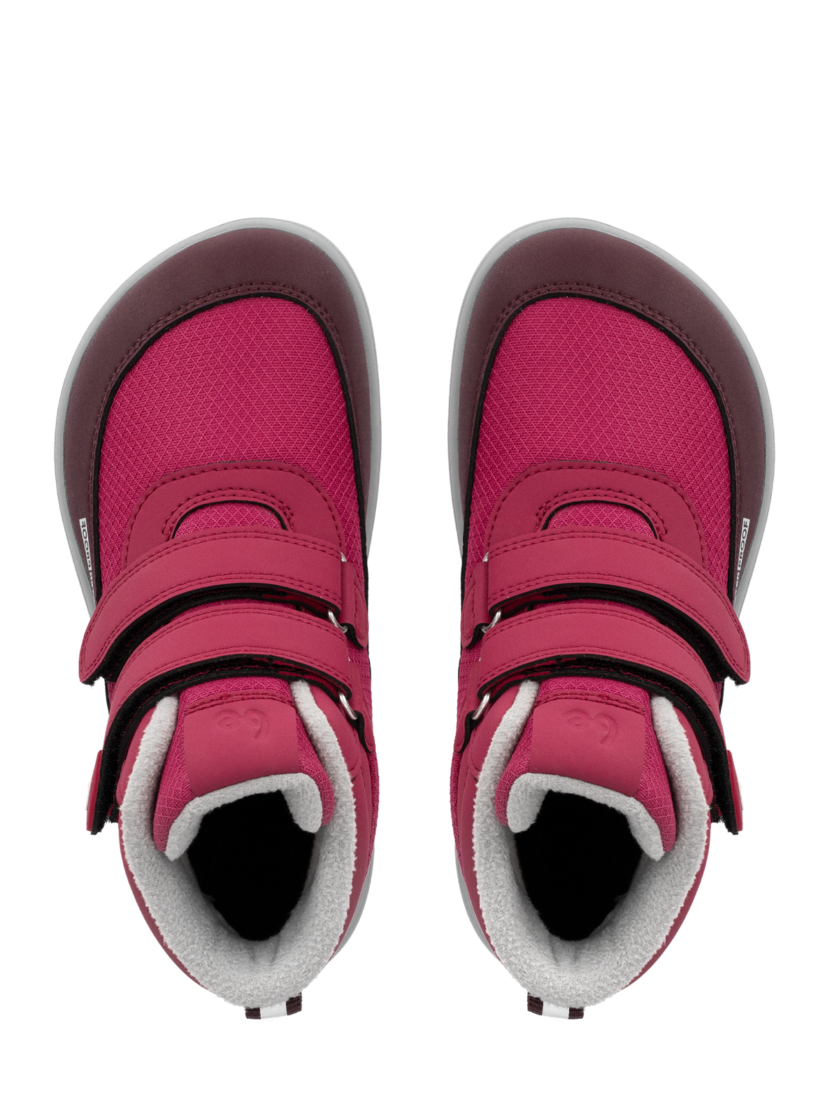 Kids winter barefoot boots Be Lenka Zippu Junior - Berry & Grey 3  - OzBarefoot
