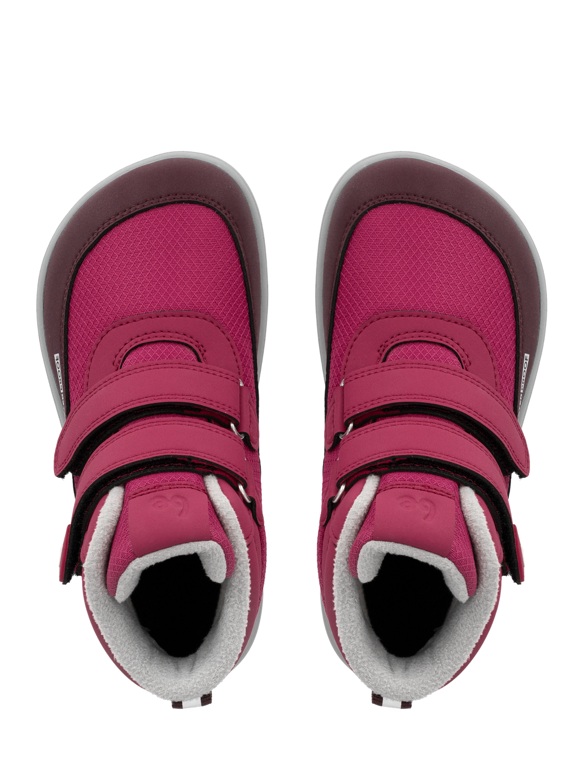 Kids winter barefoot boots Be Lenka Zippu Kids - Berry & Grey 3  - OzBarefoot