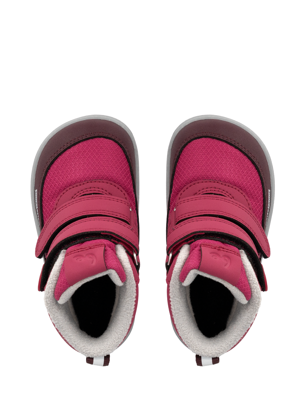 Kids winter barefoot boots Be Lenka Zippu Preschool - Berry & Grey 3  - OzBarefoot