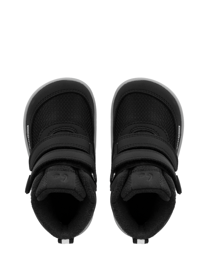 Kids winter barefoot boots Be Lenka Zippu Preschool - Black & Grey 2  - OzBarefoot