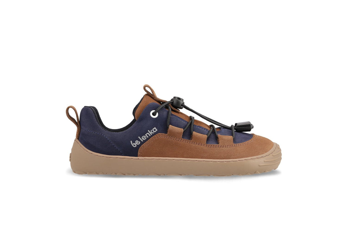 Kids barefoot sneakers Be Lenka Xplorer - Dark Brown & Navy 1  - OzBarefoot