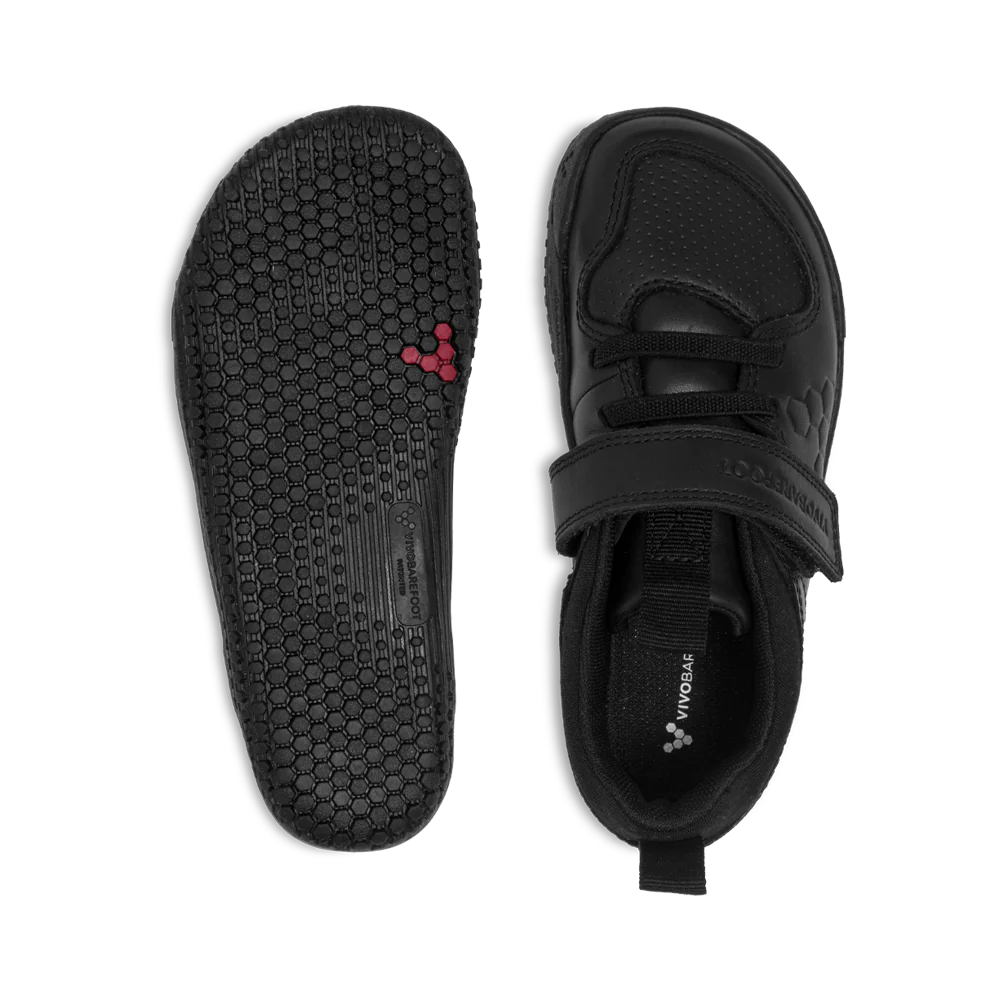 Vivobarefoot Primus Ludo School Kids Obsidian - Top View