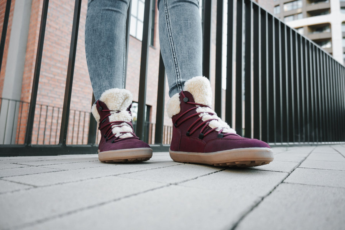 Winter Barefoot Boots Be Lenka Bliss - Burgundy Red 3  - OzBarefoot