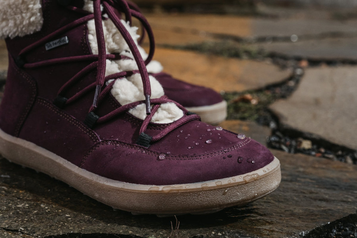 Winter Barefoot Boots Be Lenka Bliss - Burgundy Red 7  - OzBarefoot