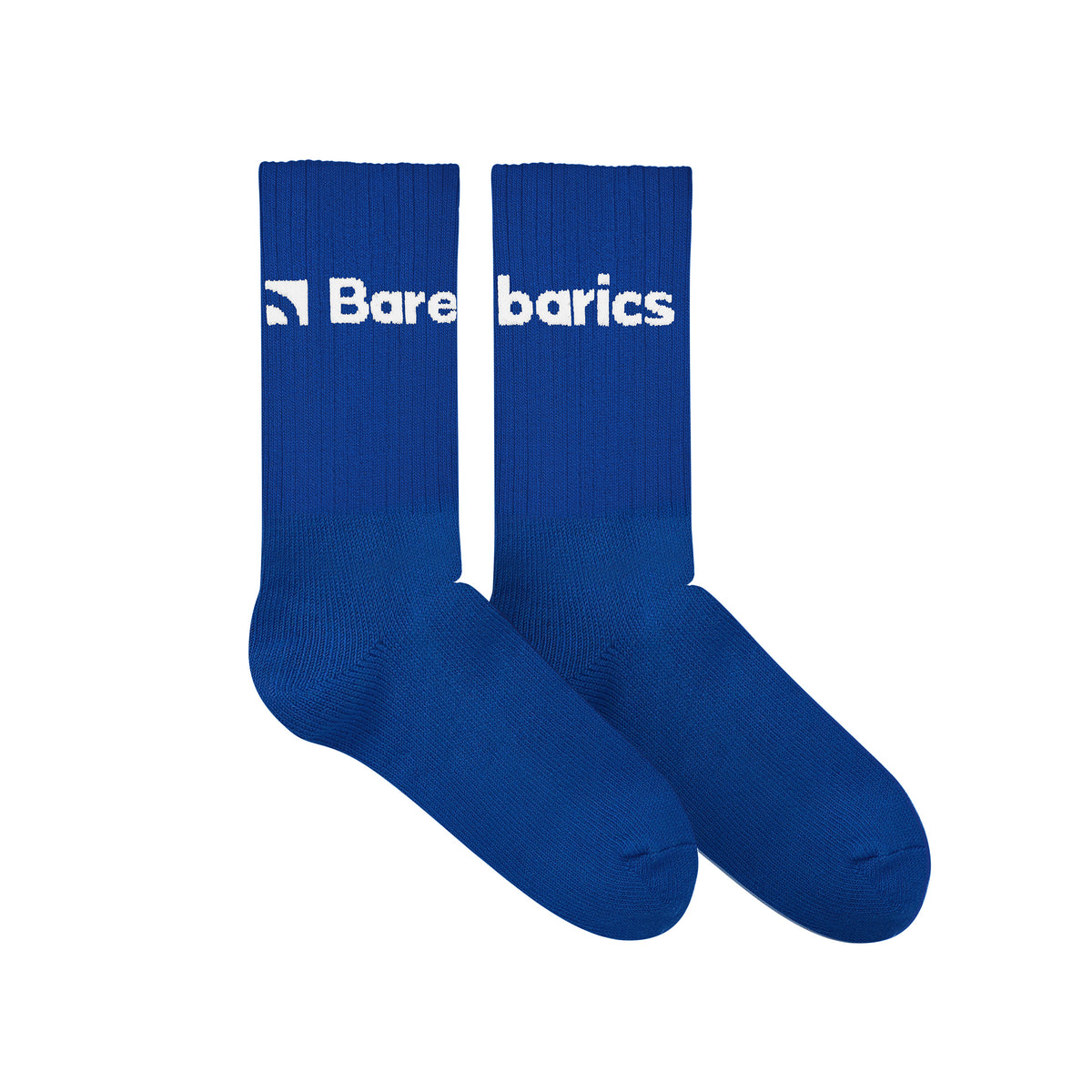 Barebarics - Barefoot Socks - Crew - Cobalt Blue - Big logo 1  - OzBarefoot
