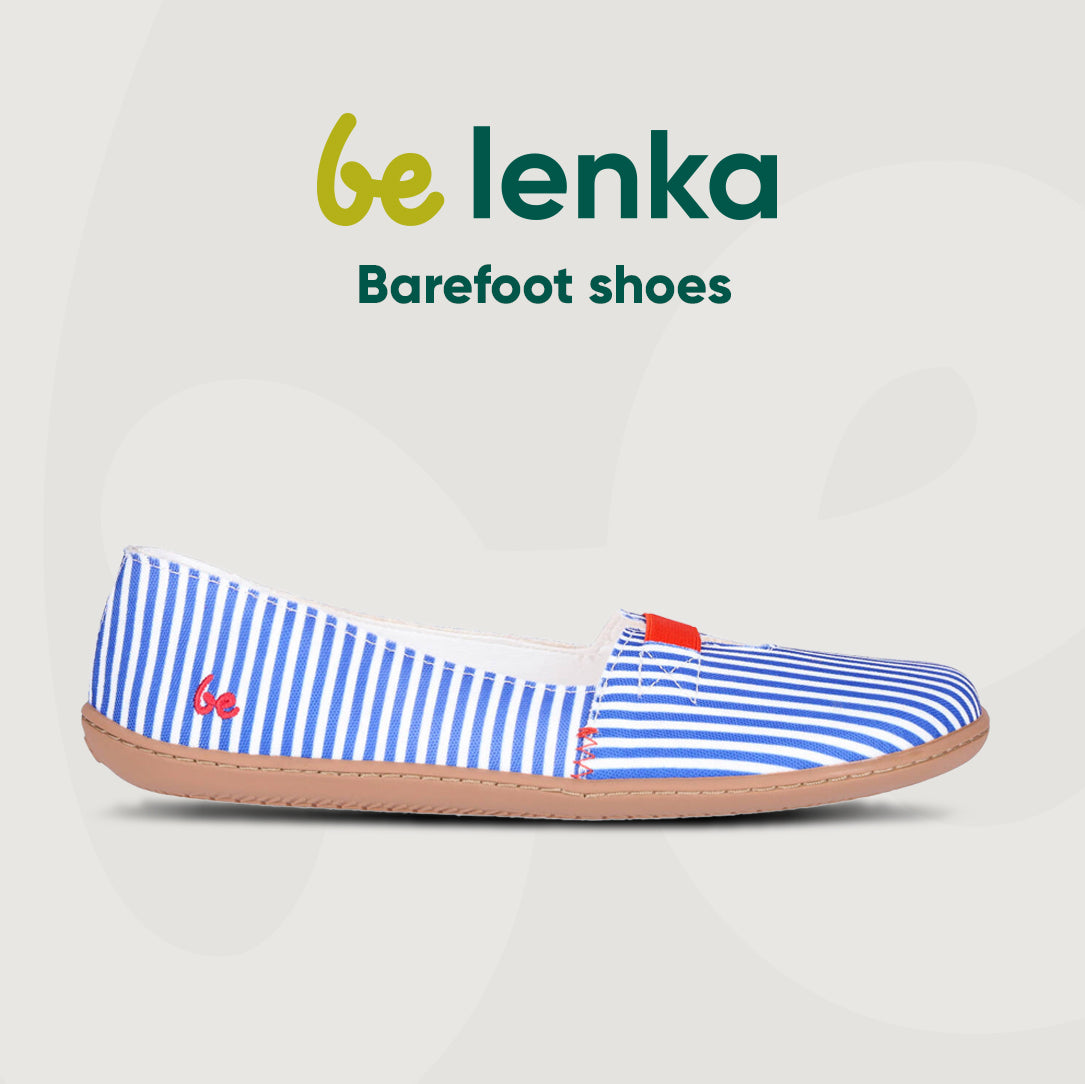 Ballet Flats Be Lenka - Harmony - Blue Stripes 4 OzBarefoot Australia