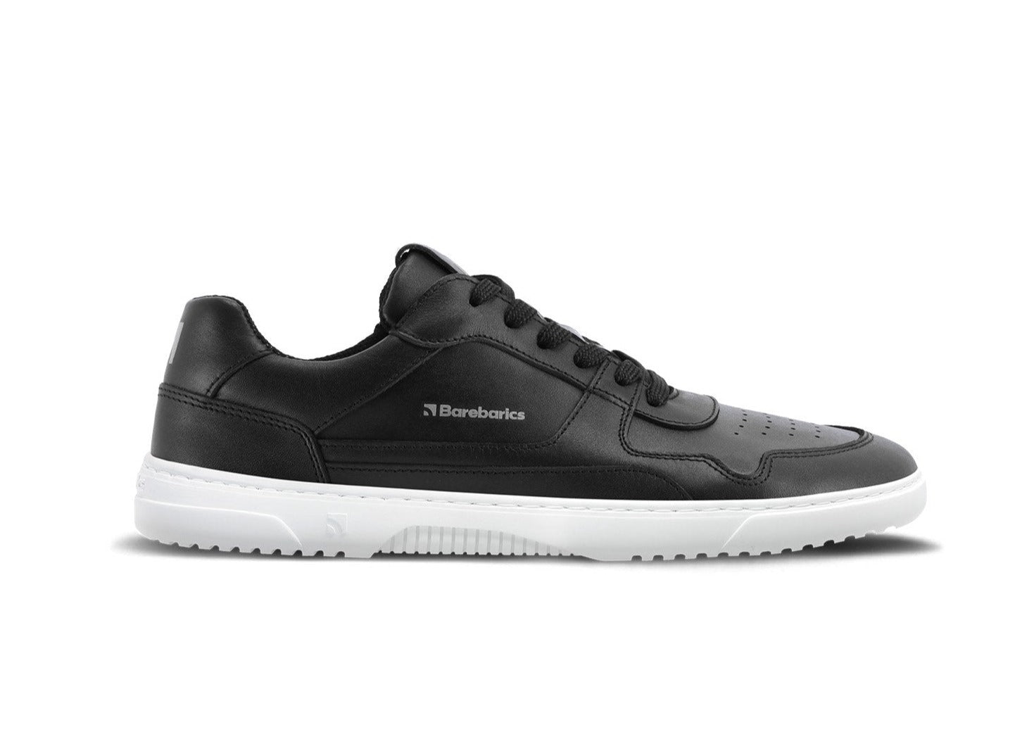 Barefoot Sneakers Barebarics Zing - Black & White - Leather 1 OzBarefoot Australia