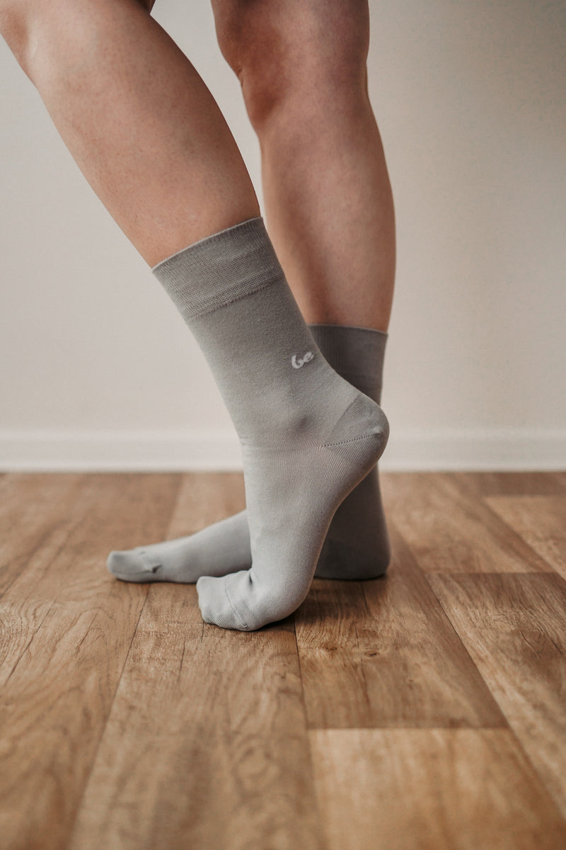 Barefoot Socks - Crew - Essentials – Grey 2 OzBarefoot Australia