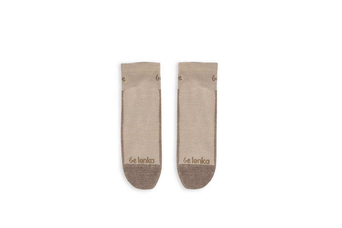 Barefoot Socks Be Lenka - Crew - Merino Wool – Beige 1  - OzBarefoot