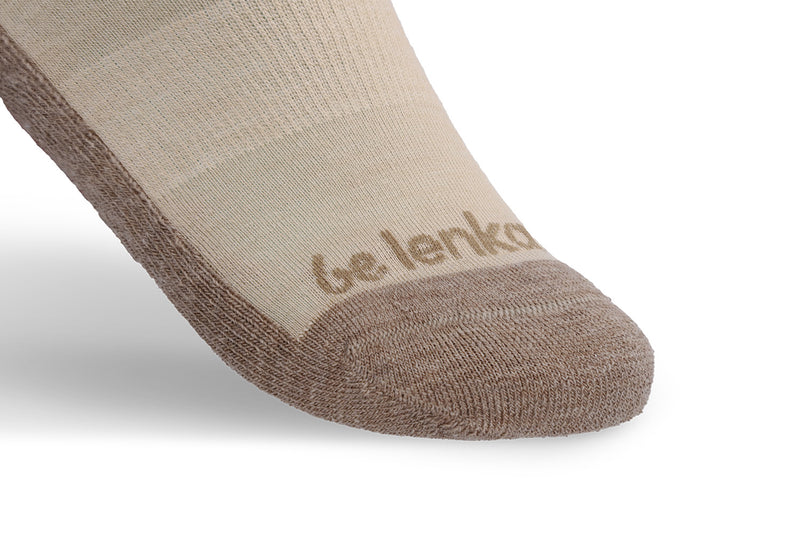 Barefoot Socks Be Lenka - Crew - Merino Wool – Beige 2  - OzBarefoot