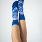 Barefoot Socks - Crew - Folk - Blue 4 OzBarefoot Australia