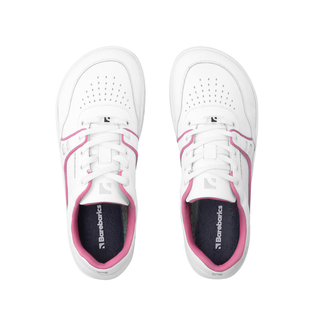 Barefoot Sneakers Barebarics Arise - White & Raspberry Pink 5  - OzBarefoot