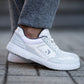 Barefoot Sneakers Barebarics - Axiom - White & Light Grey 6 OzBarefoot Australia