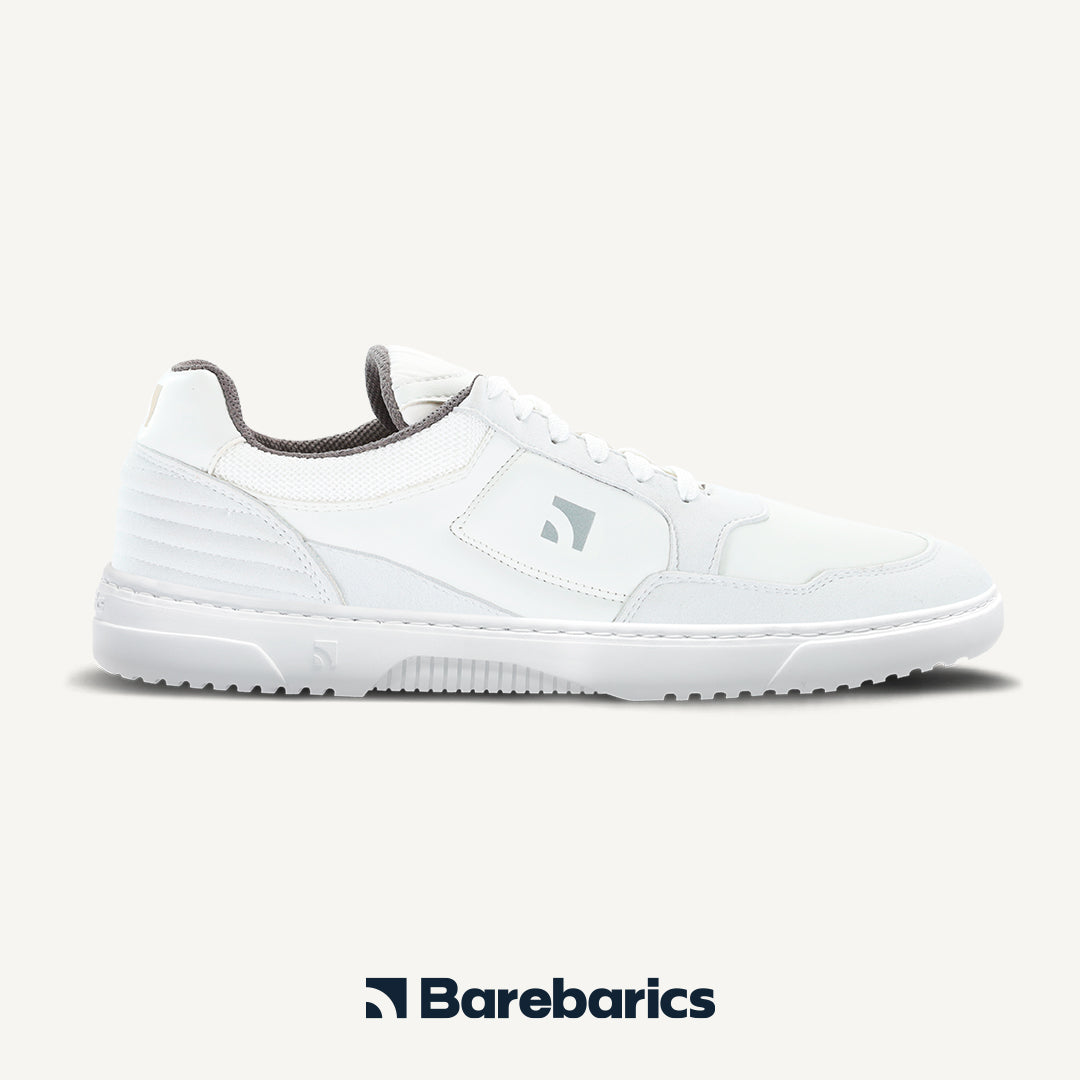 Barefoot Sneakers Barebarics - Axiom - White & Light Grey 3 OzBarefoot Australia