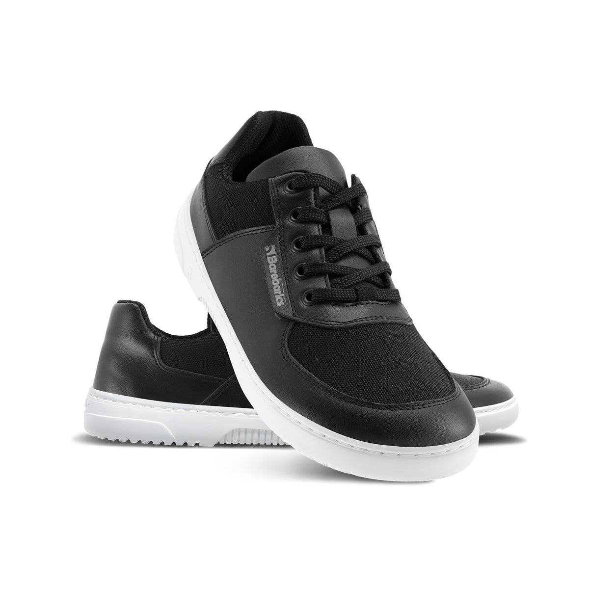 Barefoot Sneakers Barebarics Bravo - Black & White 2 OzBarefoot Australia