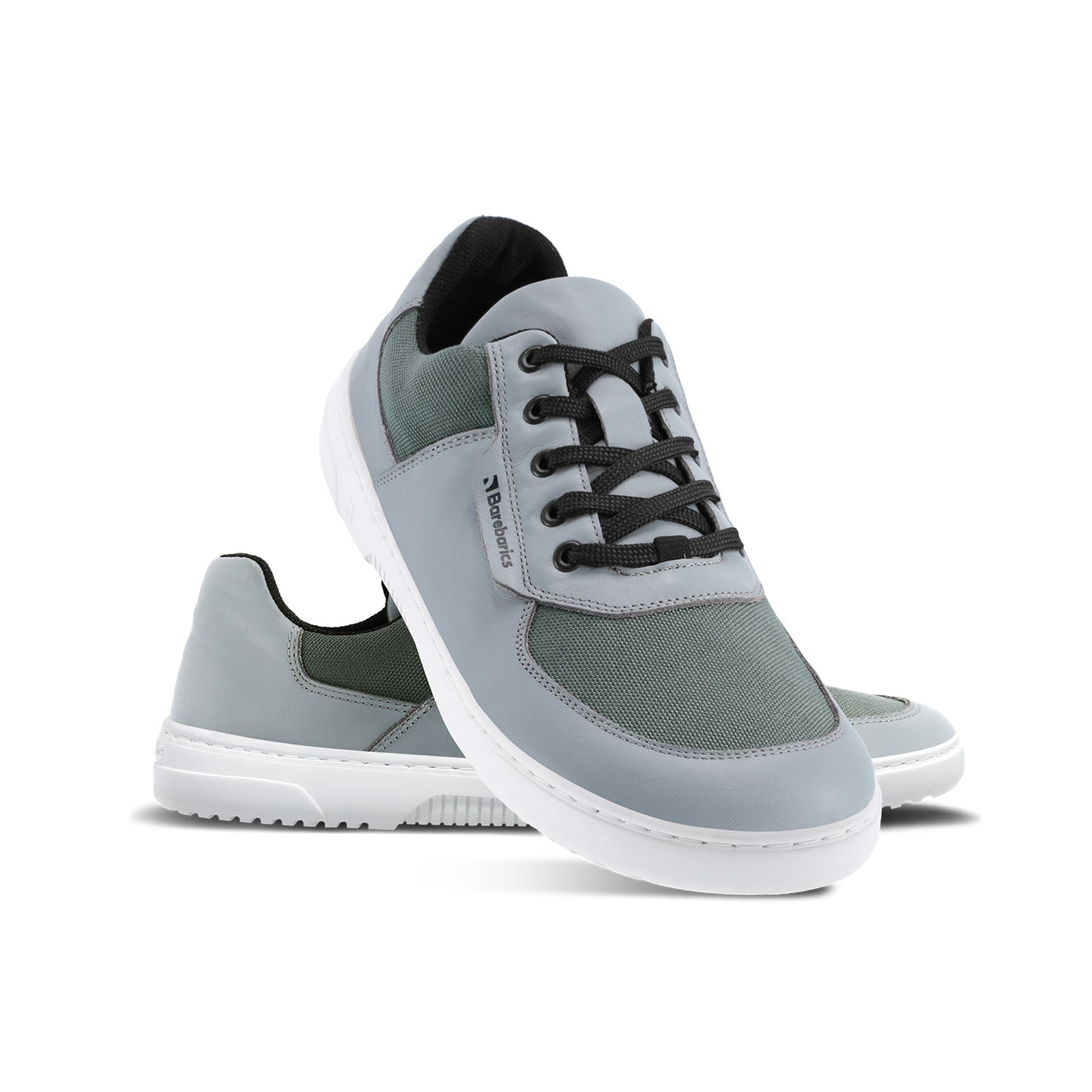 Barefoot Sneakers Barebarics Bravo - Grey & White 2 OzBarefoot Australia