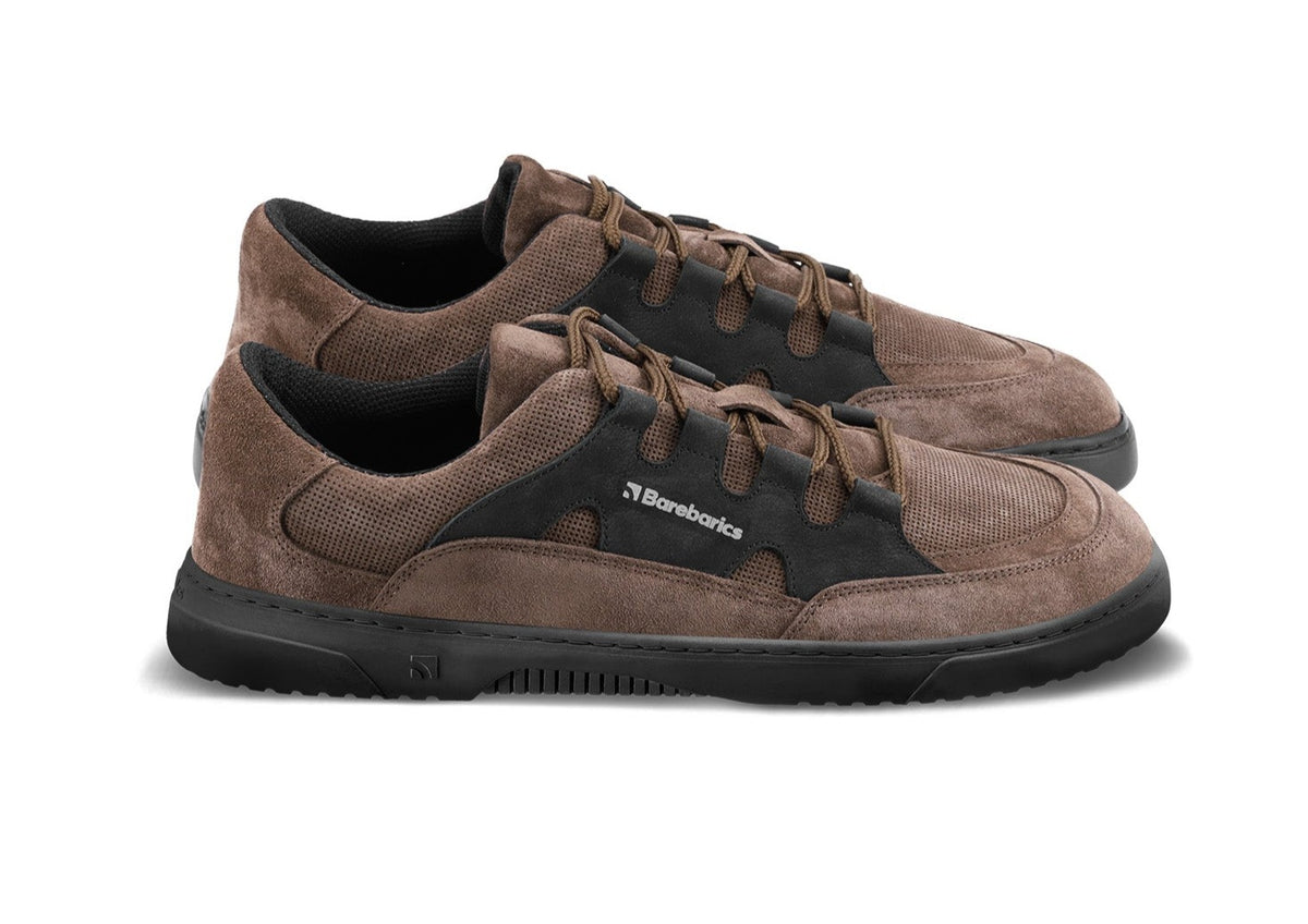 Barefoot Sneakers Barebarics Evo - Dark Brown & Black 1 OzBarefoot Australia