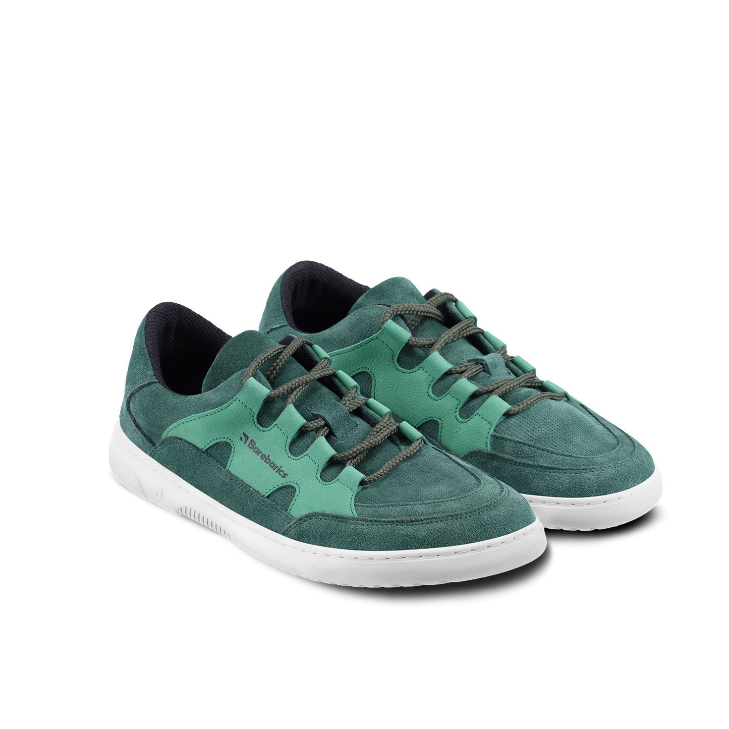 Barefoot Sneakers Barebarics Evo - Dark Green & White 3 OzBarefoot Australia