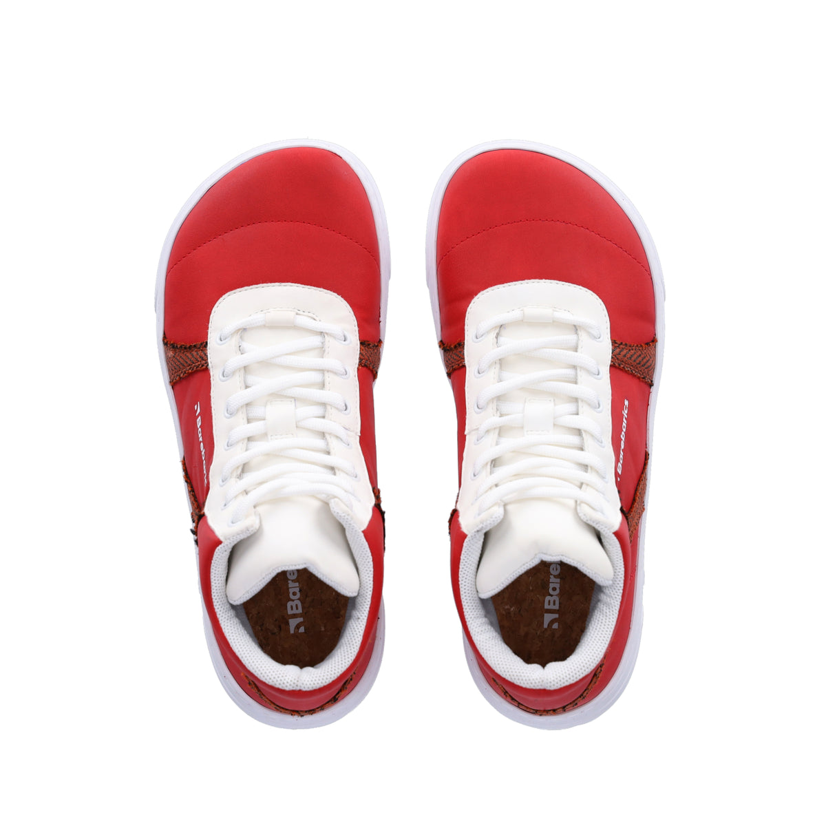 Barefoot Sneakers Barebarics - Hifly - Red & White 5 OzBarefoot Australia
