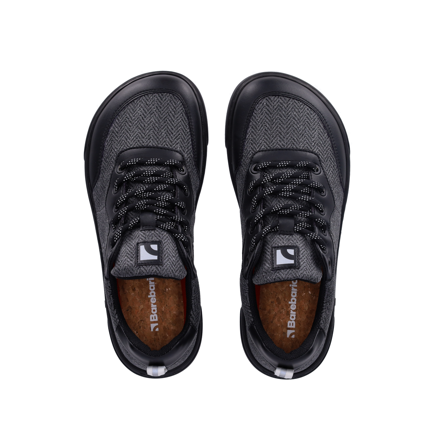 Barefoot Sneakers Barebarics - Kudos - Black & Grey 6 OzBarefoot Australia
