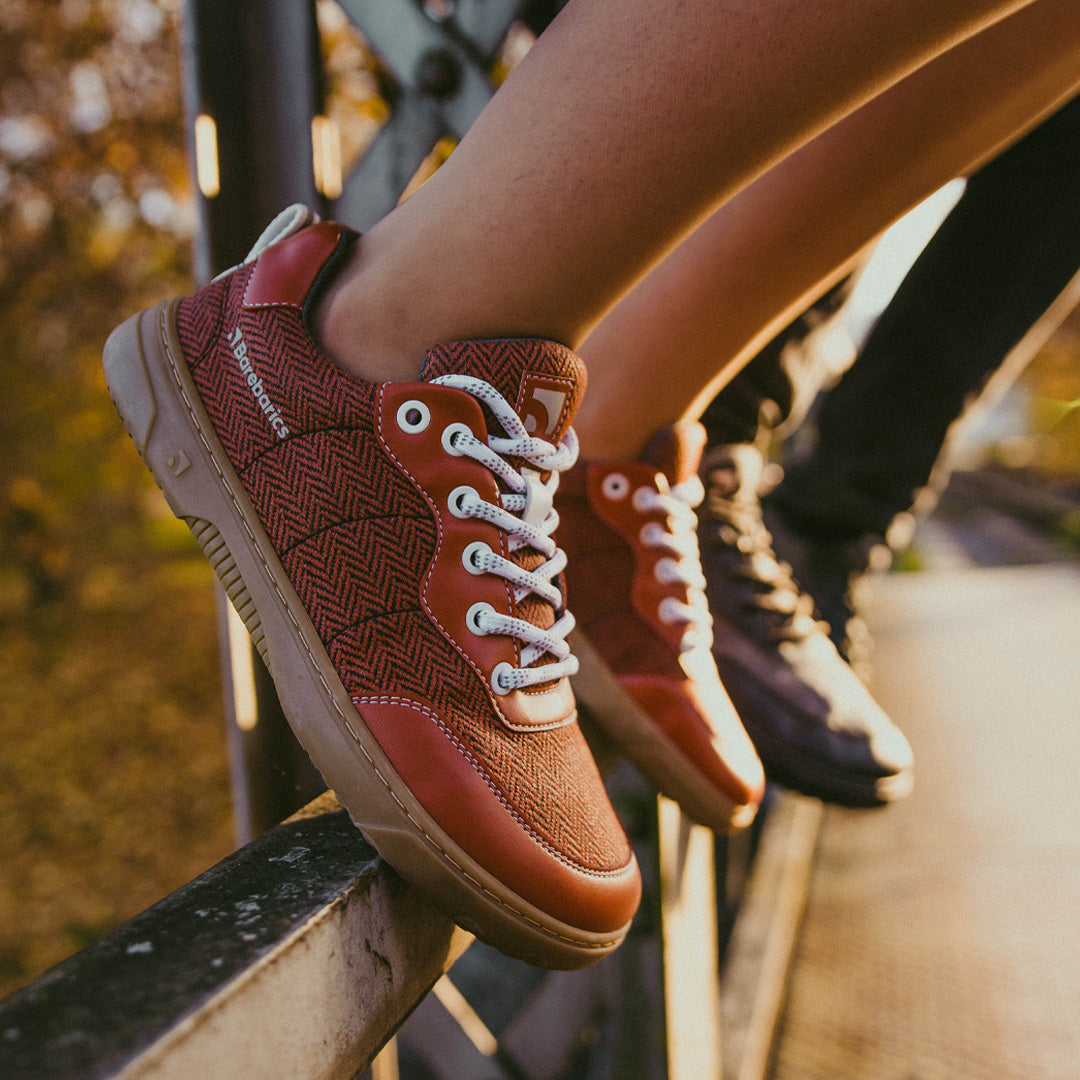 Barefoot Sneakers Barebarics - Kudos - Brick Red 10 OzBarefoot Australia