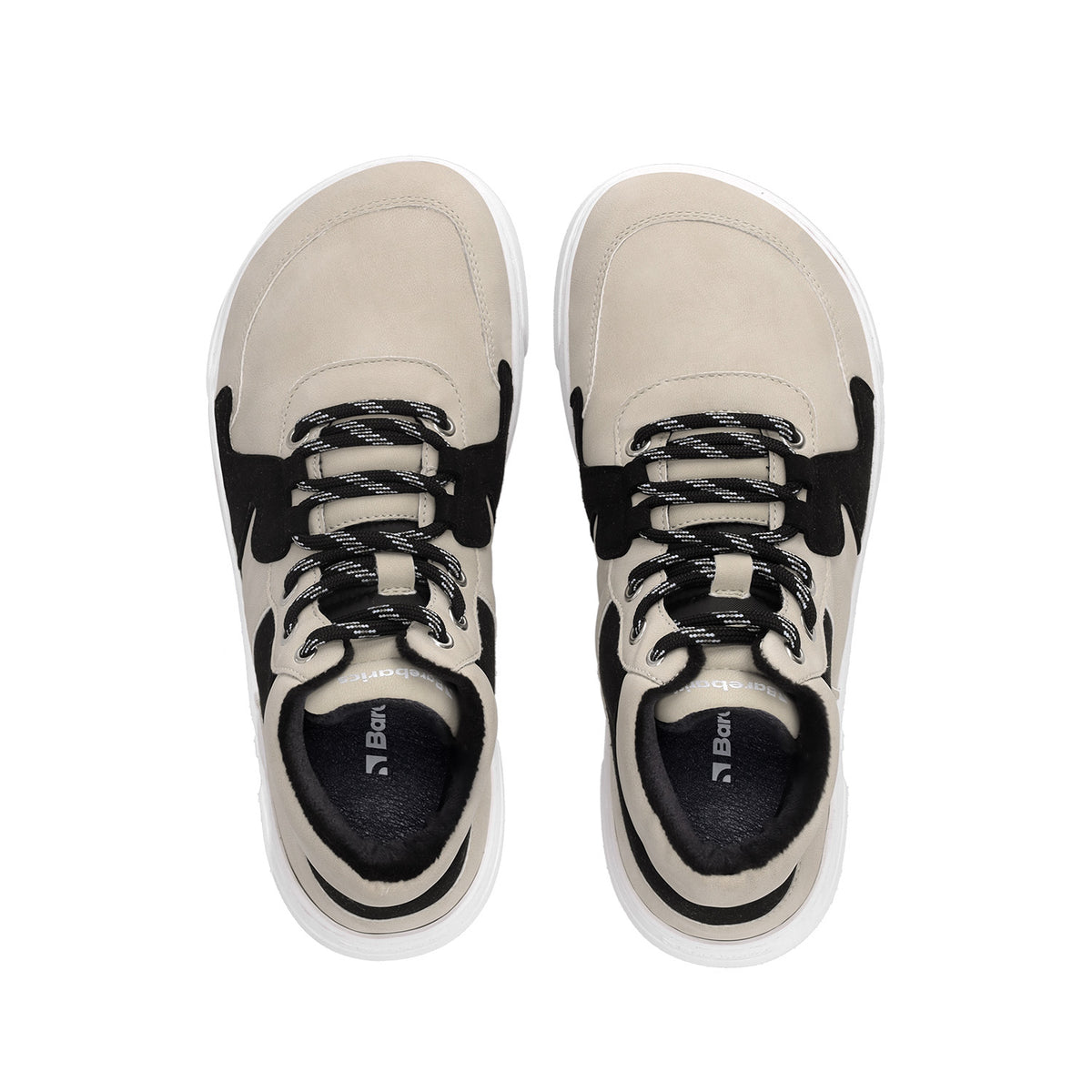 Barefoot Sneakers Barebarics Lynx - Beige & White 3 OzBarefoot Australia
