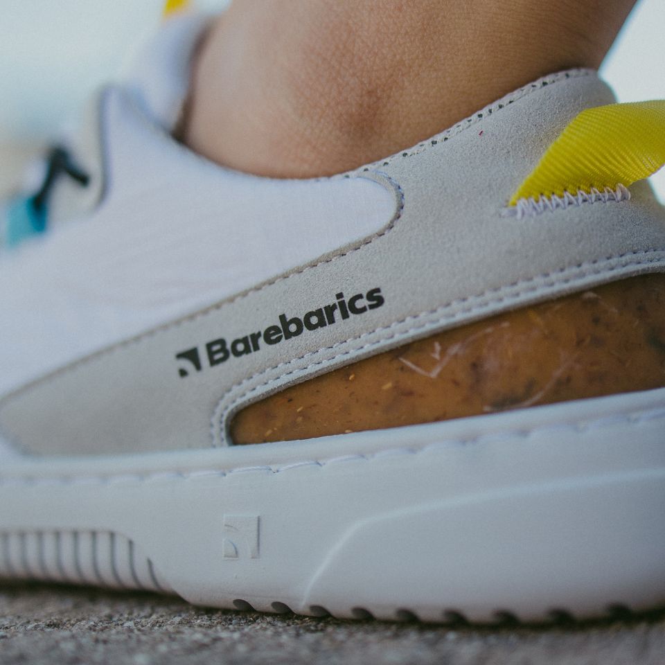 Barefoot Sneakers Barebarics - Revive - White & Grey 7 OzBarefoot Australia