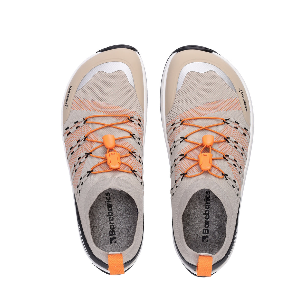 Barefoot Sneakers Barebarics Voyager - Beige & White 5 OzBarefoot Australia