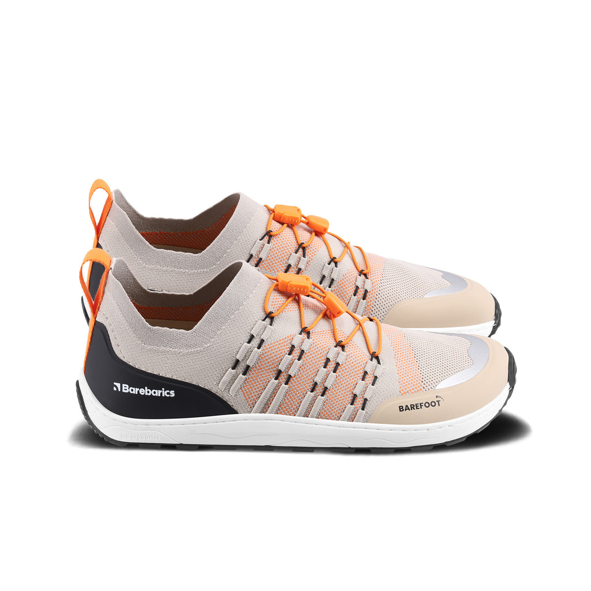 Barefoot Sneakers Barebarics Voyager - Beige & White 1 OzBarefoot Australia