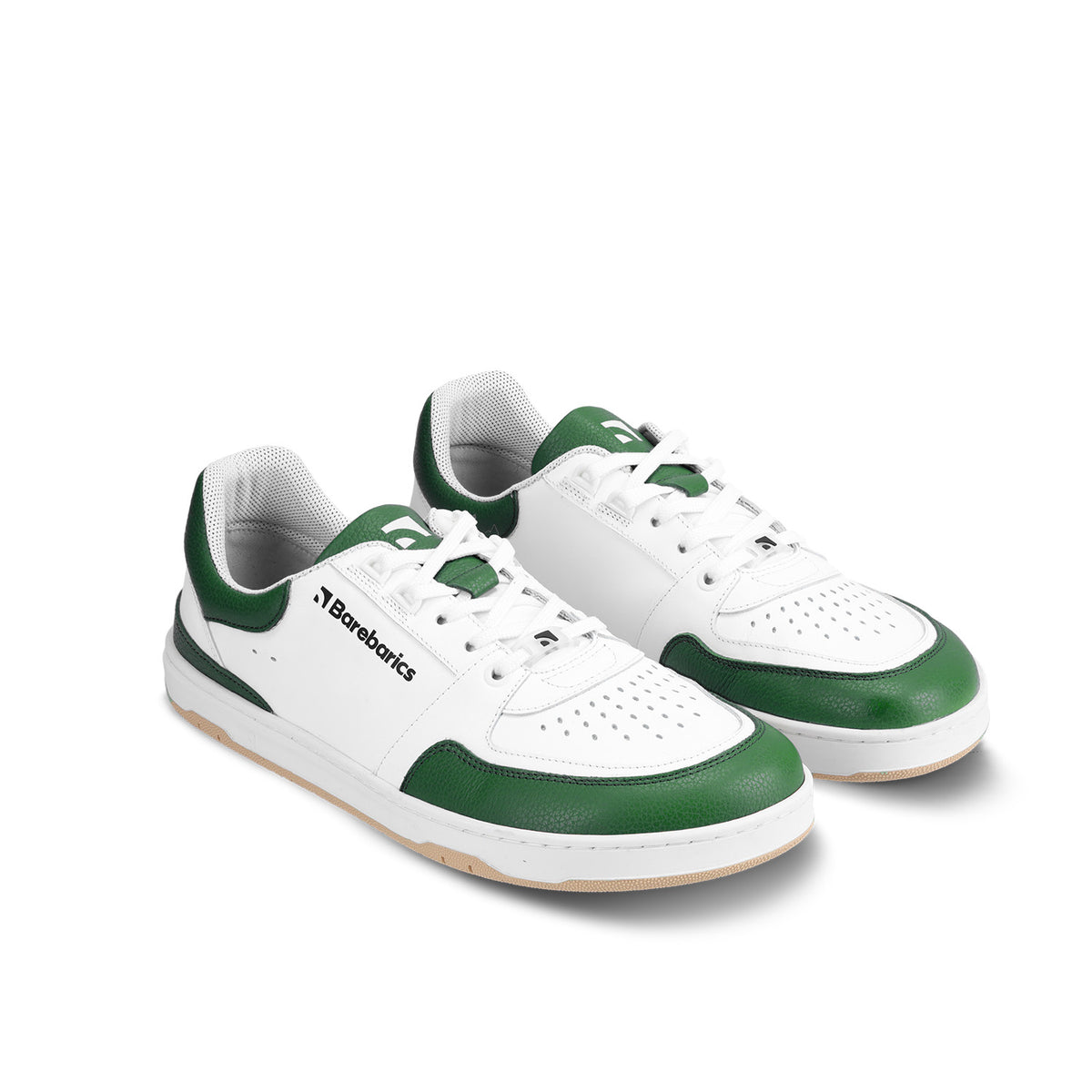 Barefoot Sneakers Barebarics Wave - White & Dark Green 3  - OzBarefoot