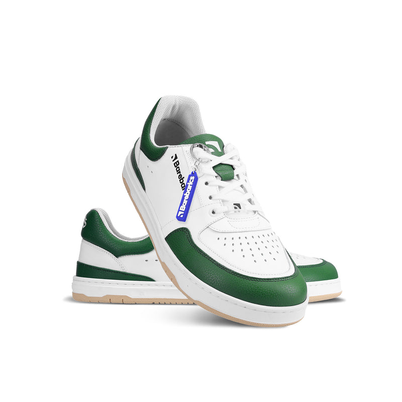 Barefoot Sneakers Barebarics Wave - White & Dark Green 2  - OzBarefoot