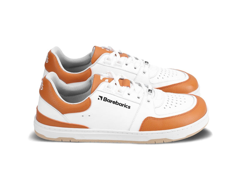 Barefoot Sneakers Barebarics Wave - White & Orange 1  - OzBarefoot