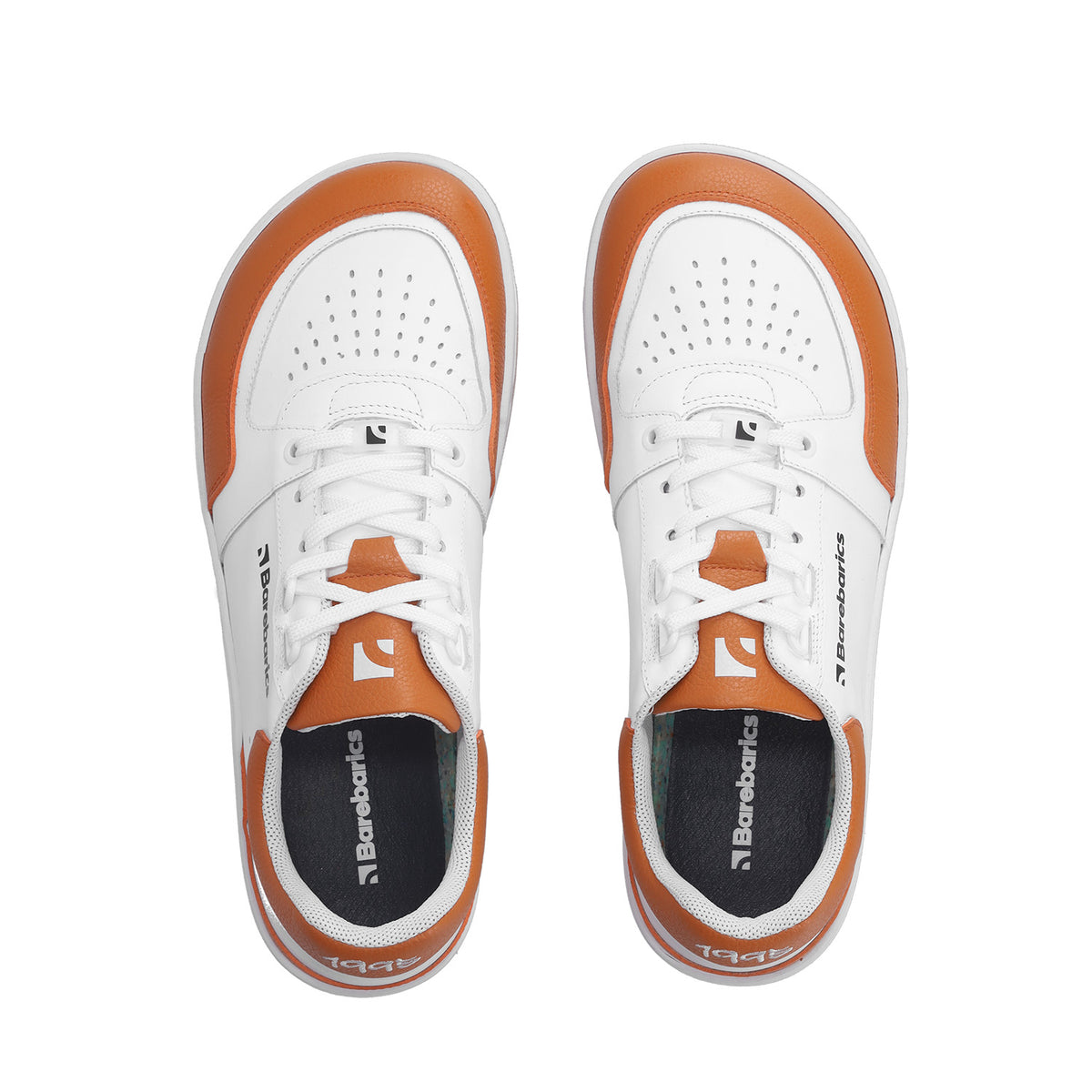 Barefoot Sneakers Barebarics Wave - White & Orange 5  - OzBarefoot
