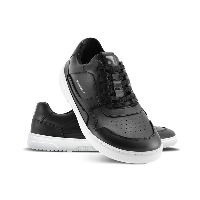 Barefoot Sneakers Barebarics Zing - Black & White - Leather 2 OzBarefoot Australia