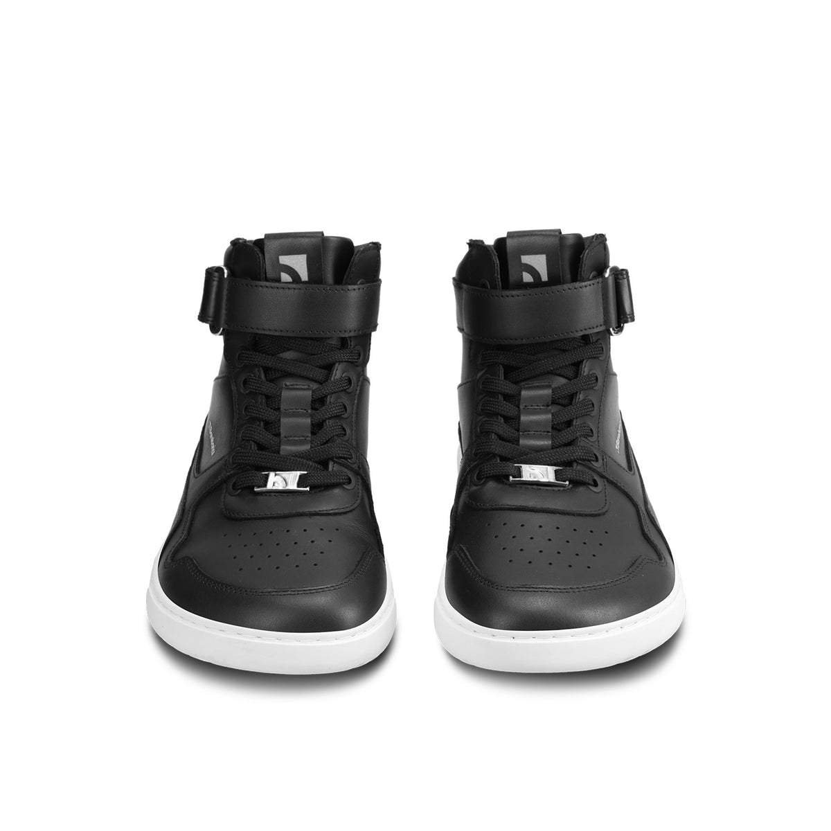 Barefoot Sneakers Barebarics Zing - High Top - Black & White - Leather 4  - OzBarefoot