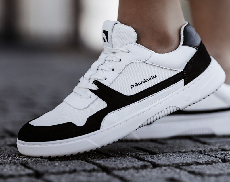 Barefoot Sneakers Barebarics - Zing - White & Black 2 OzBarefoot Australia