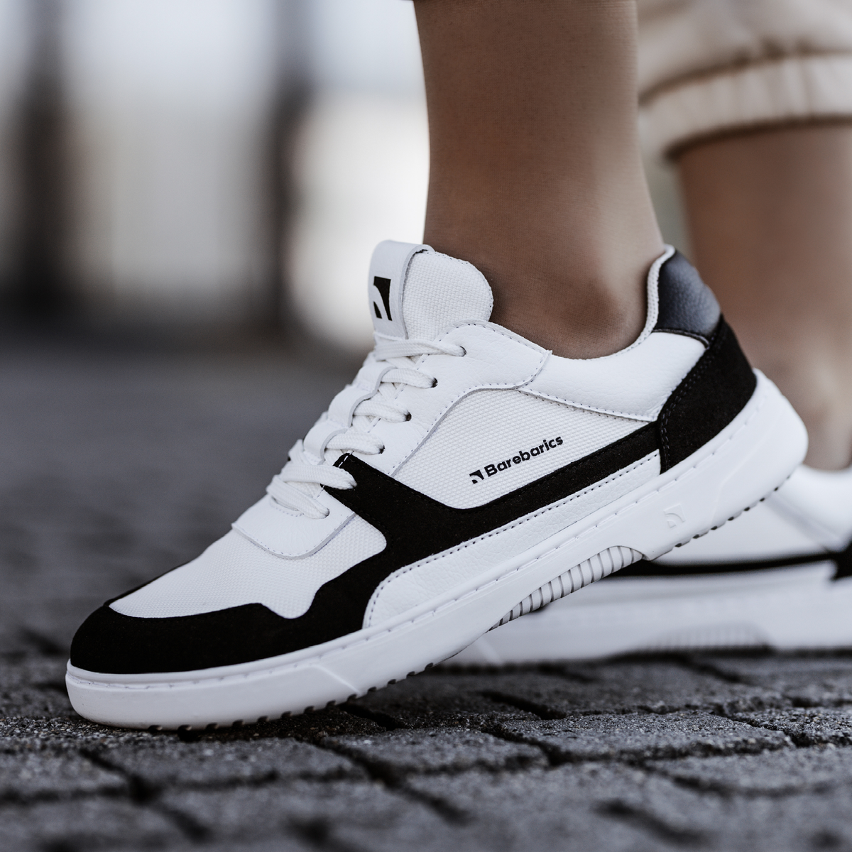 Barefoot Sneakers Barebarics - Zing - White & Black 4 OzBarefoot Australia
