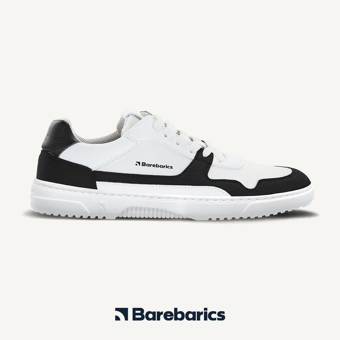 Barefoot Sneakers Barebarics - Zing - White & Black 3 OzBarefoot Australia