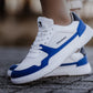 Barefoot Sneakers Barebarics - Zing - White & Blue 2 OzBarefoot Australia