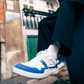 Barefoot Sneakers Barebarics - Zing - White & Blue 5 OzBarefoot Australia